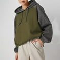 thumbnail image 5 of NOLDARES Womens Oversized Hoodies Fall Hooded Sweatshirt Solid/Color Block Cute Warm Cotton Hoodie Pullover with Pocket(AG,S), 5 of 8