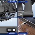 thumbnail image 3 of Ventilador Pequeño USB de Escritorio, Ventilador de Oficina, Mini Ventilador Portátil Recargable con Pantalla Digital, Negro, 3 of 8