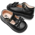 thumbnail image 5 of DADAWEN Girl's Black Dress Shoe School Uniform Shoes Mary Jane T-Strap Princess Flat for 8.5 Toddler, 5 of 5