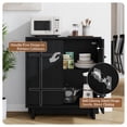 thumbnail image 4 of Aufeile Modern Sideboard, Buffet Cabinet with Adjustable Shelf, Farmhouse Accent Storage Cabinet for Kitchen, Living Room, Dining Room, Entryway, Black, 4 of 8