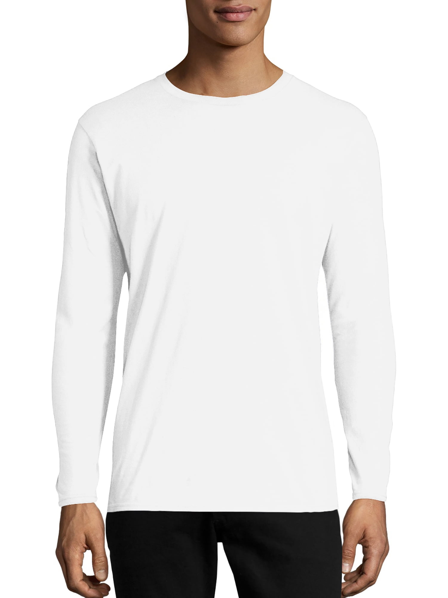 ANVIL Long SleeveT-Shirt WHITE LOT 6 SHIRTS ADULT LARGE SILK SCREEN tee 