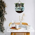 thumbnail image 4 of Eveokoki 12" Coffee Bar Decor Sign Farmhouse Wall Decor Wooden Round Retro Rustic Coffee Bar Decor ，Coffee Lover Gift Coffee Station Decor Home Office Kitchen, 4 of 5