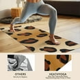 thumbnail image 4 of Gold and Brown Of Leopard Print Hot Yoga Mat Towel Non Slip for Hot Yoga - Quick-Drying Yoga Mat Cover with 4 Corner Pockets with Travel Bag - Hot Yoga Towel Non Slip 74"x26", 4 of 6
