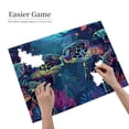 thumbnail image 4 of 500 pcs Two Sea Turtle Couple jigsaw Wooden puzzles 500 pieces,Stunningly Vibrant Colors,Classic Sea Turtle High difficulty puzzle 500 Piece,Gift for Sea Turtle Lovers,Unique and Beautiful Design, 4 of 6