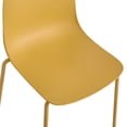 thumbnail image 4 of XDECO Stackable Dining Chair Set of 4, Minimalist Modern Water Resistant Chair for Indoor Outdoor, 300lbs Capacity, Easy Assembly,Mustard Yellow, 4 of 8