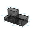 thumbnail image 3 of Organizador metálico multifuncional para escritorio - Soporte para plumas X8003 en negro, ideal para mantener tu espacio de trabajo ordenado y libre de desorden. Fabricado en metal resistente con, 3 of 6