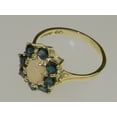 thumbnail image 2 of LBG British Made 10k Yellow Gold Natural Opal & London Blue Topaz Womens Statement Ring - 33 size options - Size, 2 of 5