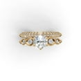 thumbnail image 2 of JFY JEWELS 2.1Ct Natural Moissanite Women's Wedding Bridal Ring Set 14K Yellow Gold Plated 925 Sterling Silver, 2 of 6