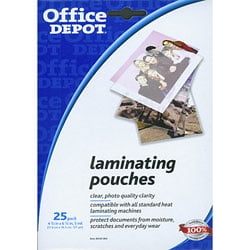 Office Depot Brand Laminating Pouches Photo Size 5 Mil 4 X 6 Pack Of 25 Walmart Com Walmart Com