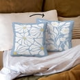thumbnail image 3 of Floral Pillow Covers,Abstract Blue Floral Reversible Pillow Covers 18x18,Neutral Botanical Flowers Throw Pillow Covers for Home Living Room Bedroom,Floral Pillow Covers Gifts for Women Girls, 3 of 5