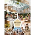 thumbnail image 5 of Eucalyptus Leaves Table Cloth, Green Botanical Summer Spring Leaves Waterproof Tablecloth for Square Tables, Reusable Washable Fabric Table Cover for Restaurant Kitchen Dining Tables 54"x54", 5 of 6