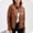 Brown jacket for women, variant on Usmixi 2023 Winter Womens Leather Coat Bomber Jacket for Women Fashion Stand Collar Zip up Faux Leather Jacket Plus Size Casual Solid Long Sleeve Lightweight PU Outwear with Pocket Up to 65% off