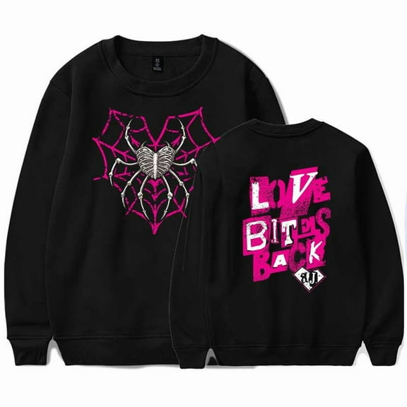 AJ Lee Love Bites Back Merch Crewneck Sweatshirts Cosplay Women Men Fashion Y2K Long Sleeve Stylish Design Top