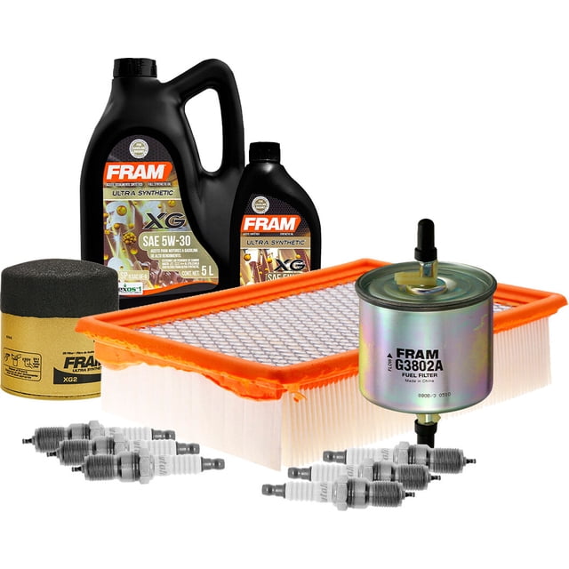 Kit De Afinación Con Aceite 5W30 Sintético, Bujías Platino, Filtro De Aire, Filtro Para Aceite Sintético Y Filtro De Combustible 11 Piezas Compatible con Mercury Mariner V6 3.0L DE 2005 A 2007