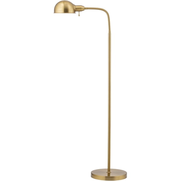 O'Bright Nova - Adjustable Floor Lamp with Flexible Gooseneck and Rotatable Shade, E26 Socket, 10-Inch Base - Ideal for Reading, Bedside, Living Room, Antique Brass