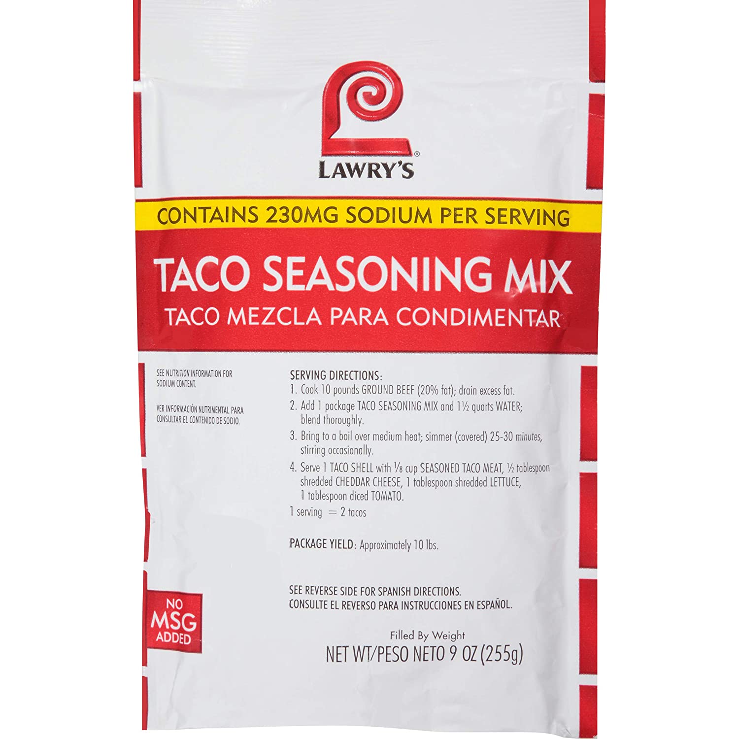 Lawrys Taco Seasoning, 9 OZ