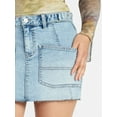 thumbnail image 4 of Madden NYC Women's Denim Pocket Mini Skirt, Sizes XXS-XXL, 4 of 5