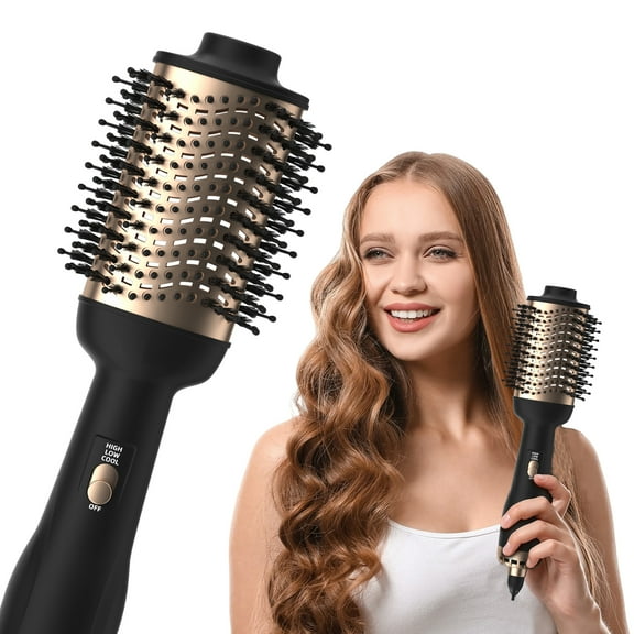Mifengxie Hot Air Brush, Four-in-One Multi-Function, Curling Iron, Straight Hair Comb, 1000W