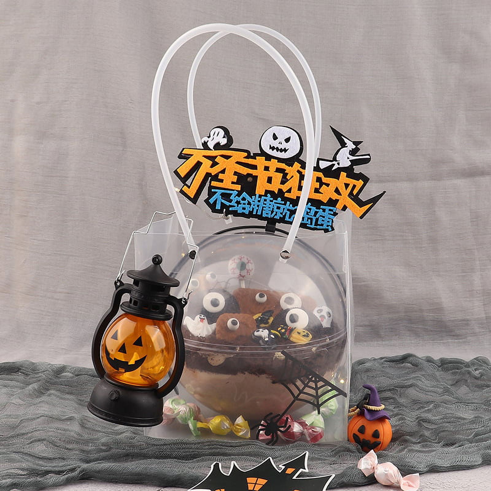Halloween LED Lantern Lights 3-Packs ,  Small Vintage Style Flameless Lantern Decorative ，Lamp for Halloween Home Indoor Outdoor Bar Decoration