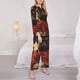 thumbnail image 3 of Balery Western French Bulldog Cowboy Conjunto de Pijama con Estampado para Mujer, Conjunto de Dos Piezas con Manga Larga, Ropa de Dormir Suave con Bolsillos, Pijamas Cómodos-XX-Large, 3 of 7