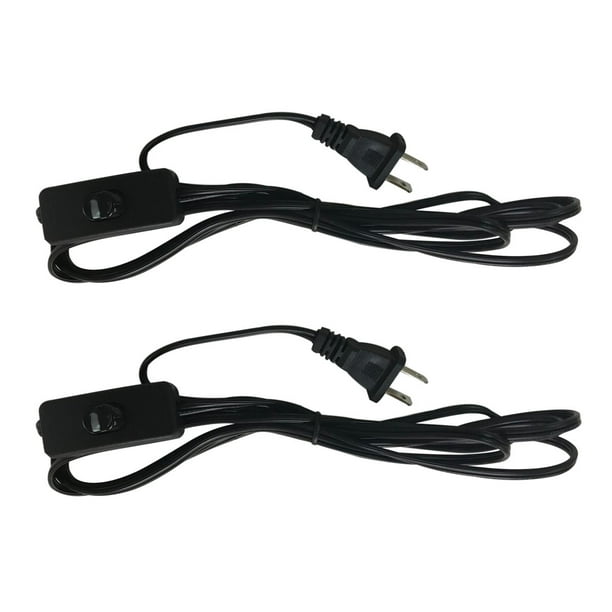 Royal Designs 8 Foot Long Black Inline Toggle Switch Replacement Lamp