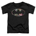 thumbnail image 2 of Batman Floral Logo Kids T Shirt (3) for Youth Toddler Boys and Girls, Black, 2 of 5