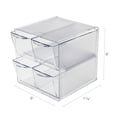 thumbnail image 2 of Organizador de cubos Deflecto, apilable, 4 cajones, transparente, 6 x 6 x 18 cm, 2 of 9