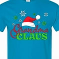 thumbnail image 4 of Inktastic Grandma Claus with Christmas Santa Hat and Snowflakes T-Shirt, 4 of 5