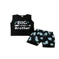 thumbnail image 1 of Little/Big Brother Matching Set Baby Boy Vest Tops Shorts Pants 2PCS Outfits, 1 of 5