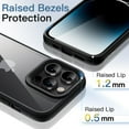 thumbnail image 5 of JETech Case for iPhone 14 Pro 6.1-Inch, Shockproof Phone Bumper Cover, Solid Color Matte TPU Frame, Anti-Scratch Clear Back (Space Black), 5 of 6
