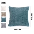 thumbnail image 4 of Deago Pack of 2 Decorative Throw Pillow Covers Soft Chenille Throw Pillows Solid Neutral Farmhouse Textured Cushion Covers for Couch Sofa Bedroom Living Room 18x18 Inch, Khaki, 4 of 8