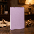 thumbnail image 3 of A5 Refillable Binder Notebook Top Spiral Binding Lined 60 Sheets Portable Writing Pad For Office Meeting Planning (Light Purple), 3 of 5