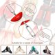 thumbnail image 2 of 2 piezas con zapatos ajustables save shoes zapato hombre zapatos mujer Exploder Souper para hombre zapatos para mujer, 7-12 cm rojo esquí esquí Gafas de esquí, 2 of 4