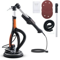 BENTISM Drywall Sander, 800W Electric Drywall Sander With Vacuum, Variable Speed 1000-1850RPM Powerful Wall Sander with LED Lights, Floor and Popcorn Ceiling Removal Tool, 12 Sanding Discs