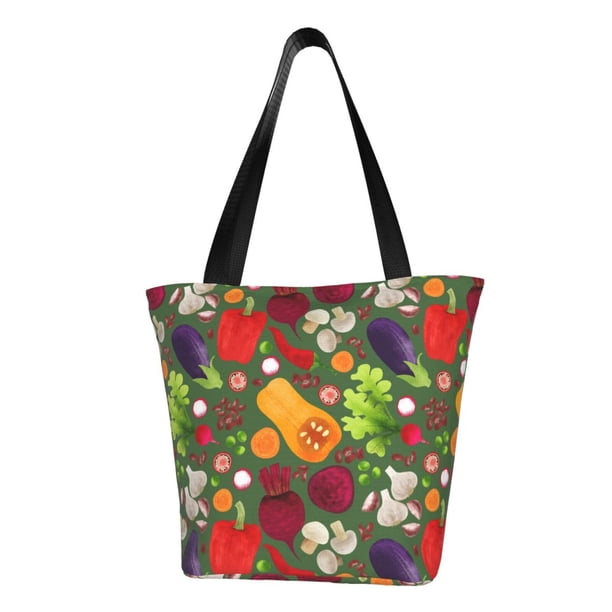 Fotbe Begetable Bolsa de Playa con Estampado, Bolsa de Hombro, Bolsa de Mano Espaciosa, Bolsa de Viaje Ligera, Bolsa de Compras Versátil