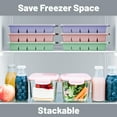 thumbnail image 4 of Silicone Ice Cube Tray 3 Pack - EASY RELEASE Ice Cube Tray with lid, BPA Free Ice Cubes Trays for Freezer,Ice Cube Mould for Cocktail,Whiskey (Purple+Pink+Mint), 4 of 7