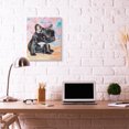 thumbnail image 3 of Stupell Industries Cottage French Bulldog Puppy Dog Pet Animal Watercolor Canvas Art, 24 x 30, by George Dyachenko, 3 of 7