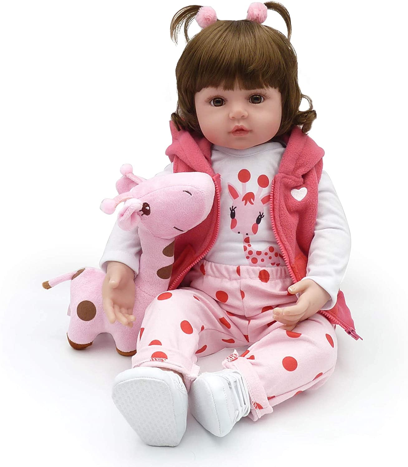 DOLLHOOD Reborn Baby Dolls - 18-Inch Lifelike Realistic Full Realistic  Vinyl Silicone Baby Doll with Movable Arms and Legs Complete with  Accessories