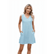 thumbnail image 2 of Vestido de Mujer de Color Liso, Sin Mangas, con Escote en V y Bolsillos, Azul , Talla XXL, 2 of 10
