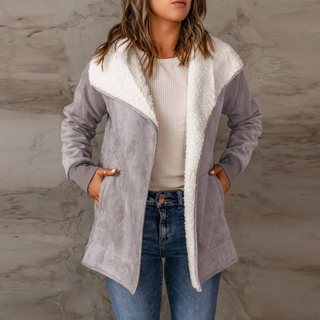 LSLJS Manteau à Capuche à Manches Longues pour Femmes, Manteau/veste Décontracté à Capuche