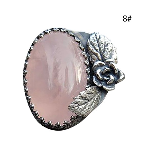 FENGGHAO Natural Diamond Ring for Women Mothers Day Gift Sterling Silver Multiple Sizes 6 to 10 Perfect for Daily or Party