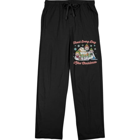 

Elf Treat Every Day Like Christmas Men s Black Sleep Pajama Pants-Large