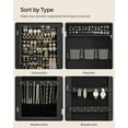 thumbnail image 5 of SONGMICS Mirror Jewelry Cabinet Armoire Wall or Door Mounted Jewelry Storage Organizer Hanging Lockable Frameless Mirror Cabinet with 2 Plastic Cosmetic Organizers Gift Idea Black, 5 of 8