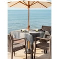 thumbnail image 4 of Square Outdoor Tablecloth with Umbrella Hole Black Beige Rhombus Outside Table Cloth Waterproof Patio Table Cover Vintage Geometric Art Zipper Tablecloths for Picnic Party Camping 60x60 Inch, 4 of 8