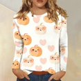 thumbnail image 2 of JULMCOMO Plus Size Halloween Shirts for Women Funny Pumpkin Castle Bat Print Crew Neck Long Sleeve Shirts Holiday Costume Tunic Tops White 3XL, 2 of 5