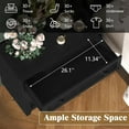 thumbnail image 5 of FANRAL Rattan Large Nightstand,27.6"H Wood Tall Night Stand,Wide Modern 3 Drawers,Boho Bedside Table Narrow Side Table for Bedroom Living Room,Black Night Stand, 5 of 6