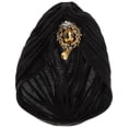 thumbnail image 1 of Moluckfu Turbante Negro Con Estilo Plisado Para Mujer Gorro Cómodo Y En Casa, 1 of 6