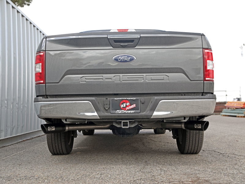 aFe Power Gemini XV 3 IN 304 Stainless Steel Cat-Back Exhaust System w/ Cutout Black Ford F-150 15-20 V6-2.7L/3.5L (tt)/V8-5.0L 49-33123-B Fits select: 2015-2021 FORD F150