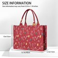 thumbnail image 3 of Large Capacity Tote Bag,Red Christmas Candy Cane Pattern Handbag Fashion Luxury Tote Bag,15.7"x13"x 5.1" Inches,Laptop Compatible, 3 of 6