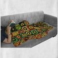 thumbnail image 6 of African Soft Flannel Fleece Throw Blanket, Abstract Design with Trippy Shapes Culture Hieroglyph Print, Cozy Plush for Indoor and Outdoor Use, 70" x 90", Multicolor, by Ambesonne, 6 of 6
